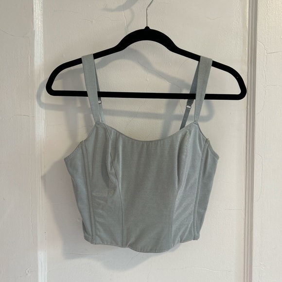 Victoria's Secret Tops - victoria’s secret gold label shimmer baby blue bustier